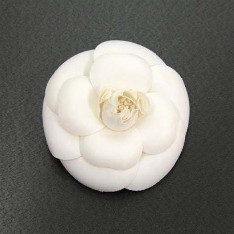 chanel camelia broche|Chanel camellia flower brooch.